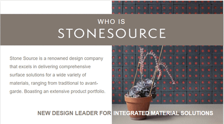 Stone Source Integrated Material Solutions, surfaces