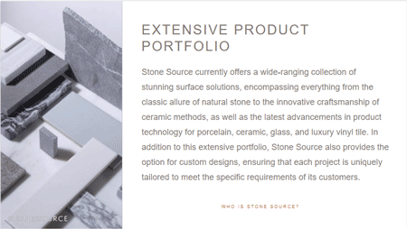 Stone Source traditional avant-garde porcelain, ceramic, glass, luxury vinyl tile